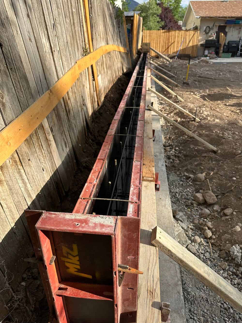Retaining Wall Installation image